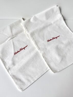 Salvatore Ferragamo Cotton Dust Bags for Shoes (Set of 2 Bags) - New